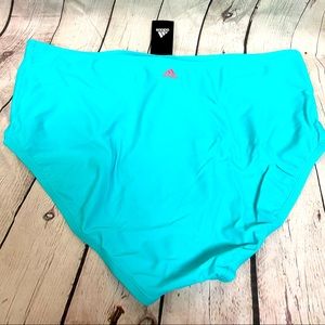 Adidas High Waist Hipster Bottoms (Aqua) Size 2XL